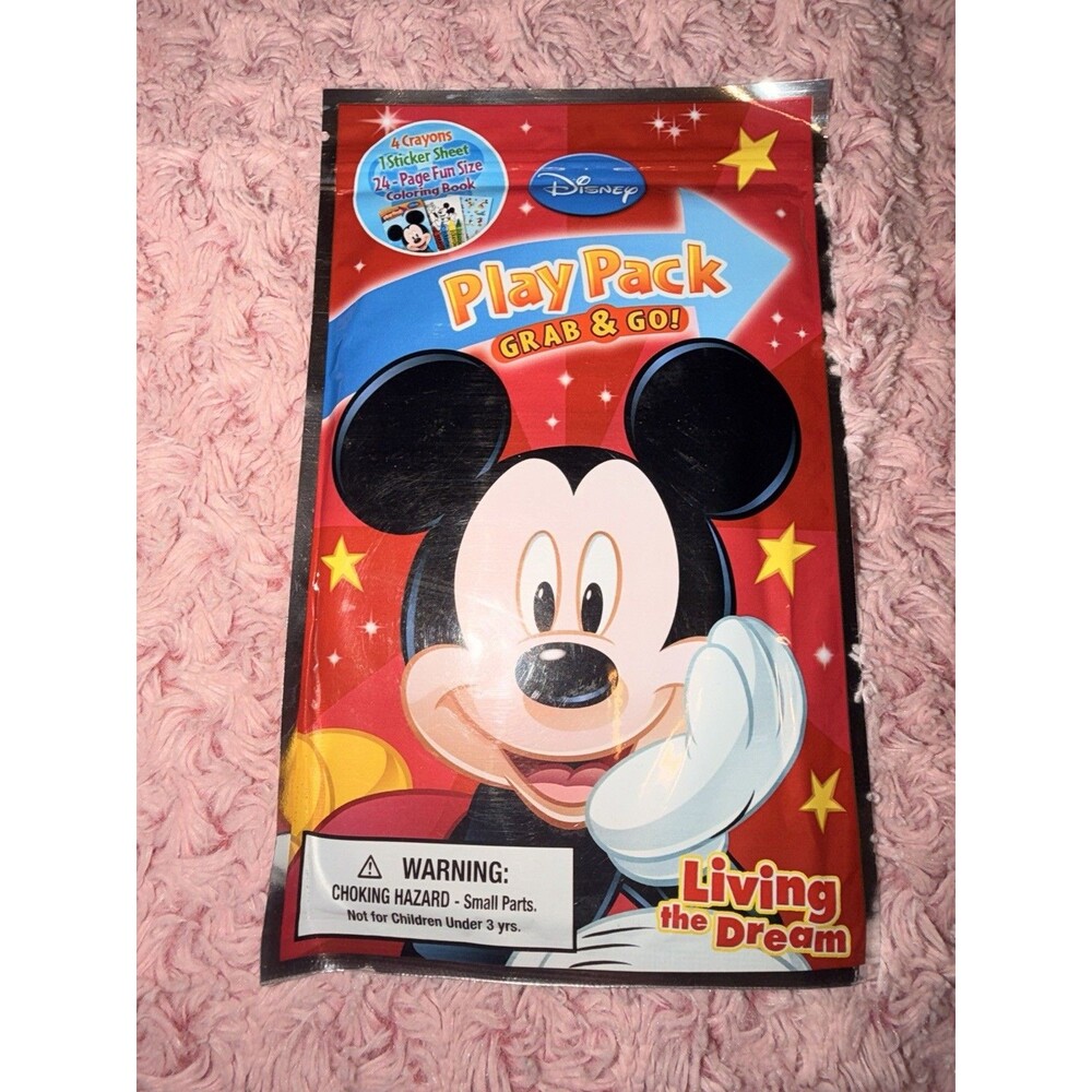 Disney Mickey Mouse Play Pack Grab & Go Activity Color Sticker Red